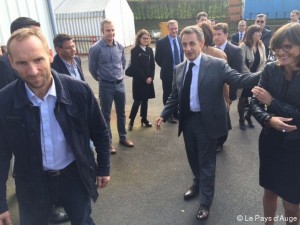 Le candidat aux primaires des Républicains a visité l'ESAT de Dozulé, le 26 septembre 2016