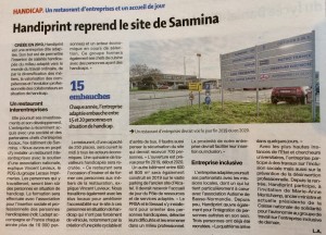 Les projets 2019 du Groupe Lecaux Imprimeries - HandiPRINT dans la Presse de la Manche 18/12/2018